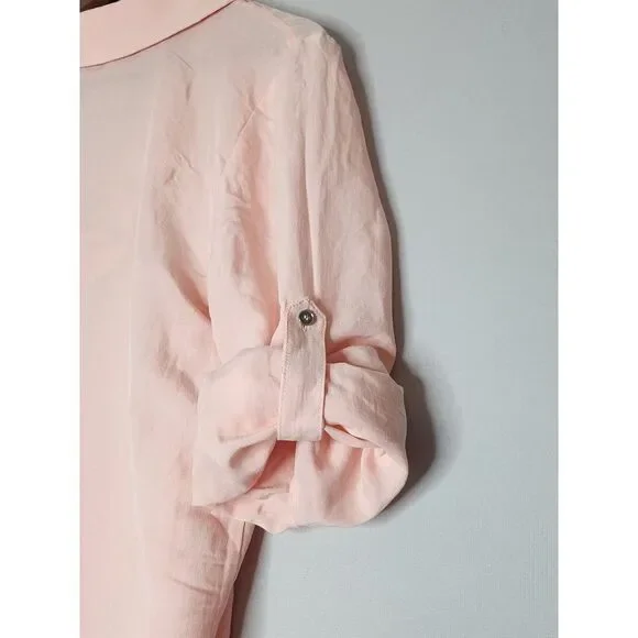 Calvin Klein Linen‎ Tunic Champagne size Med - Picture 5 of 6